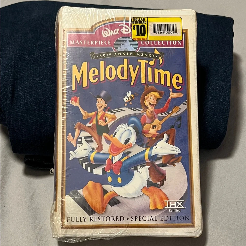 Disney Melody Time 50th Anniversary VHS - Vibrant Cover